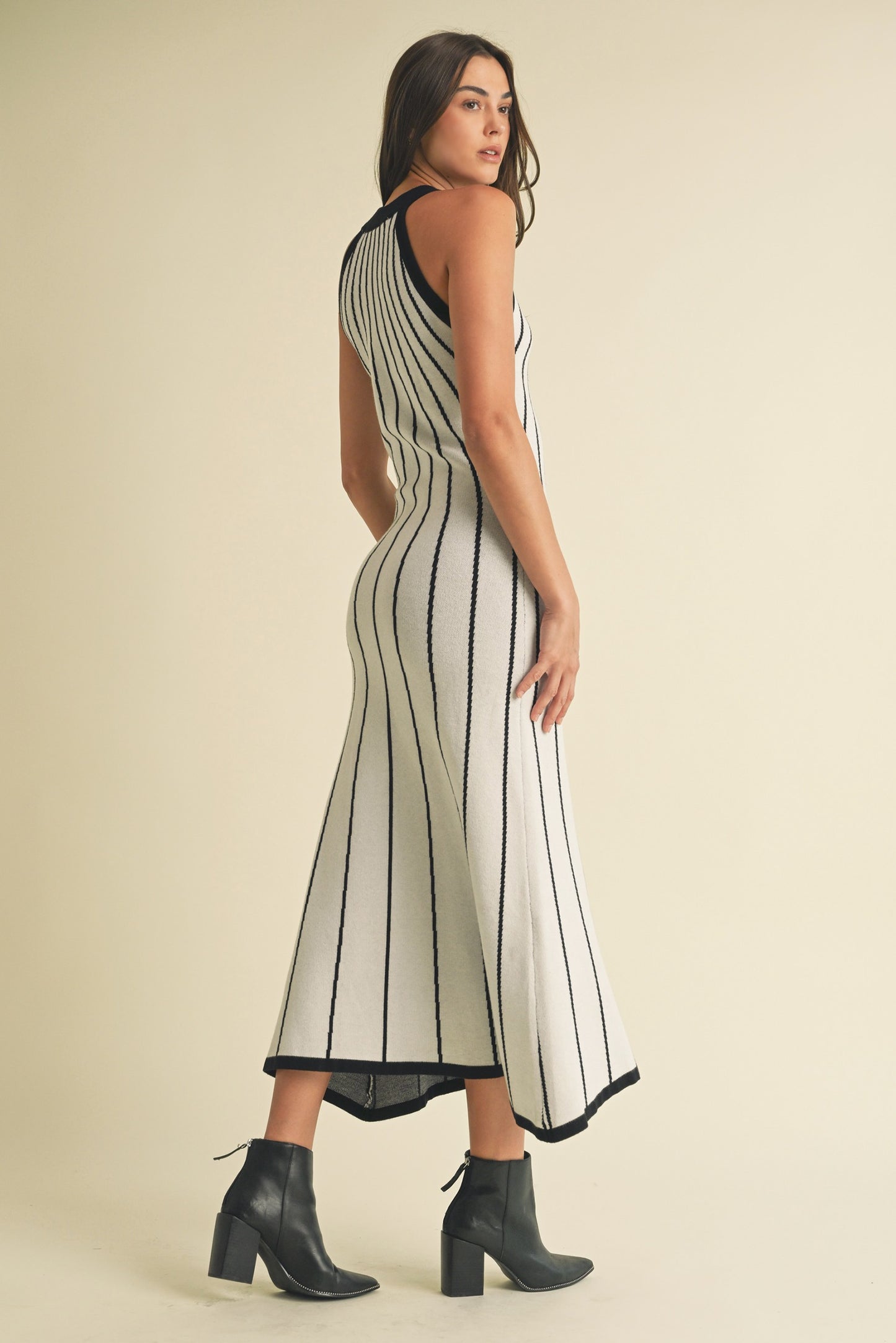 Stripe Knit Maxi Dress