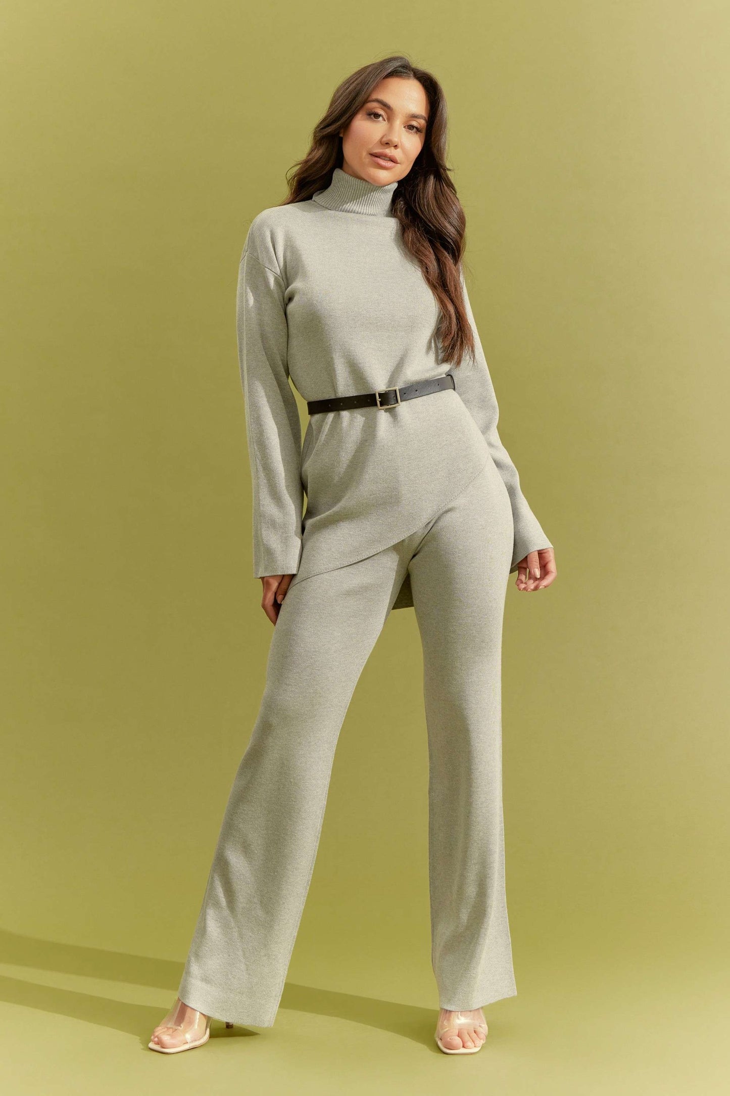 Asymmetrical Top and Pants Set