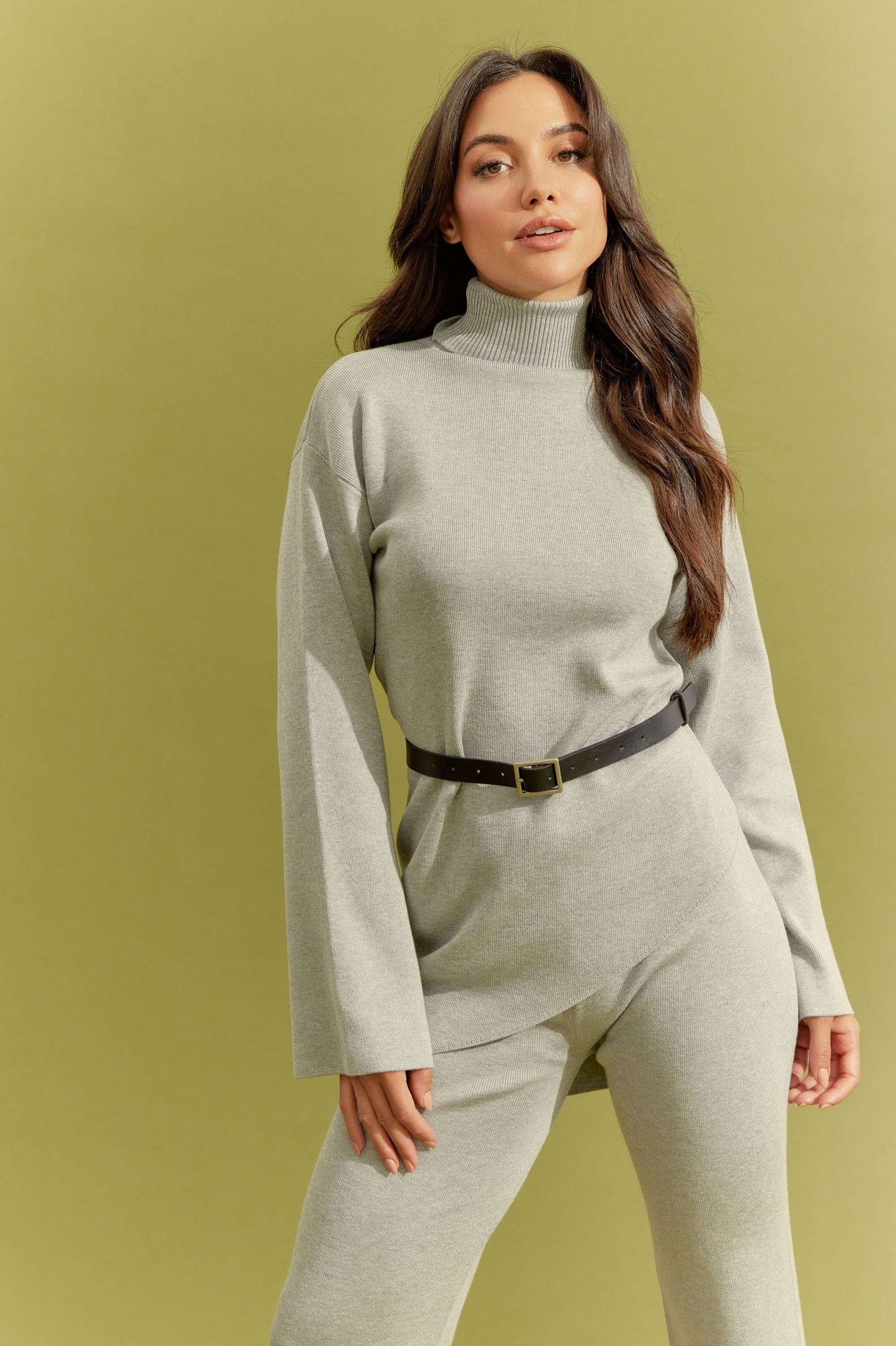 Asymmetrical Top and Pants Set