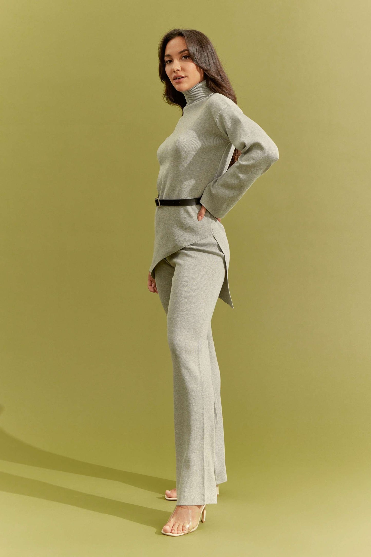 Asymmetrical Top and Pants Set