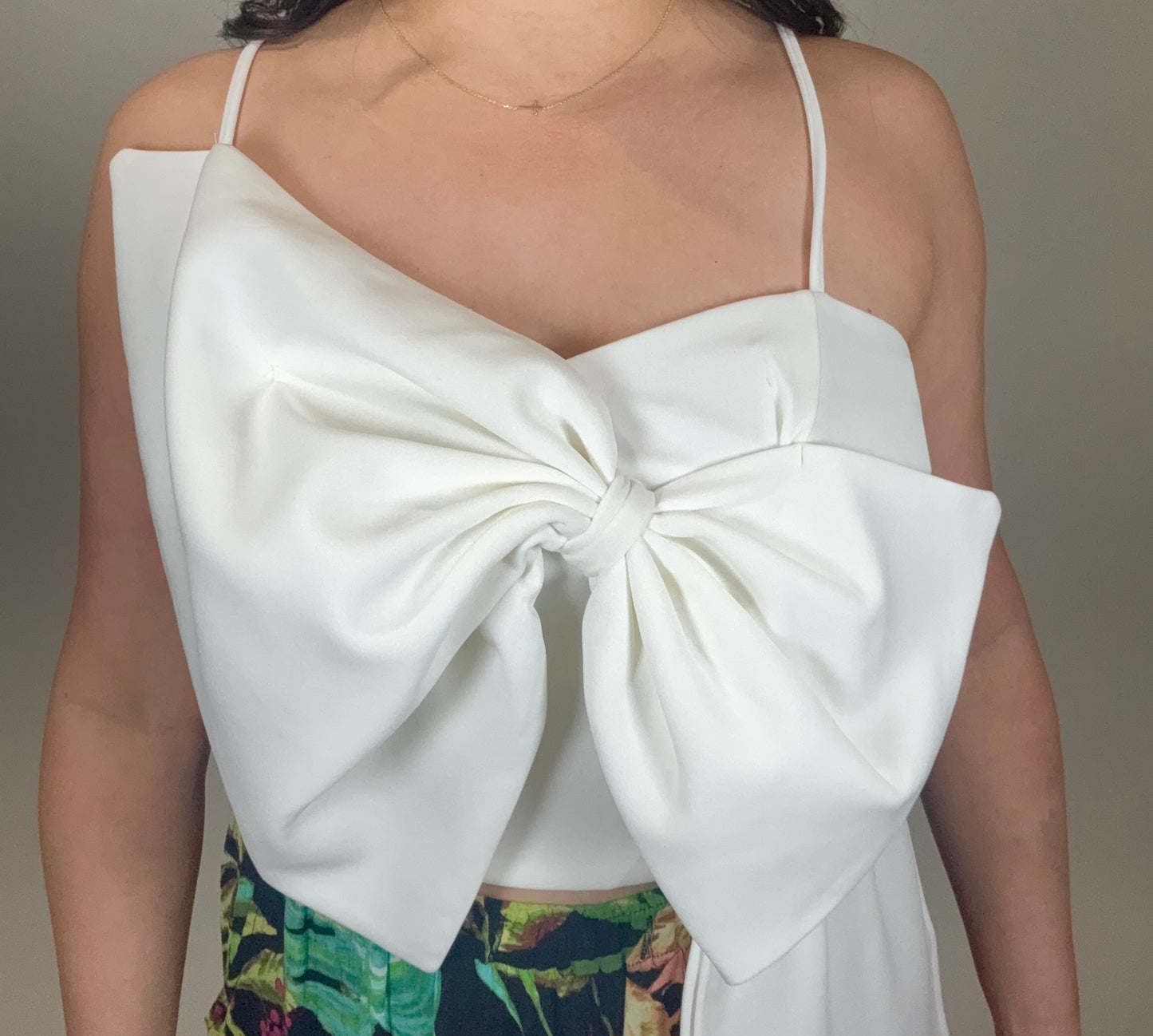Bow Detail Top - White