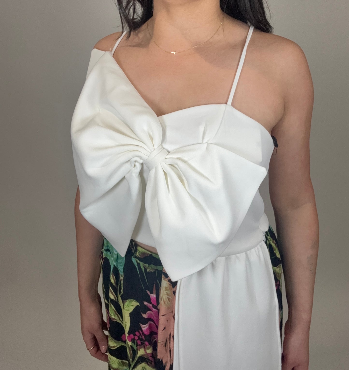 Bow Detail Top - White