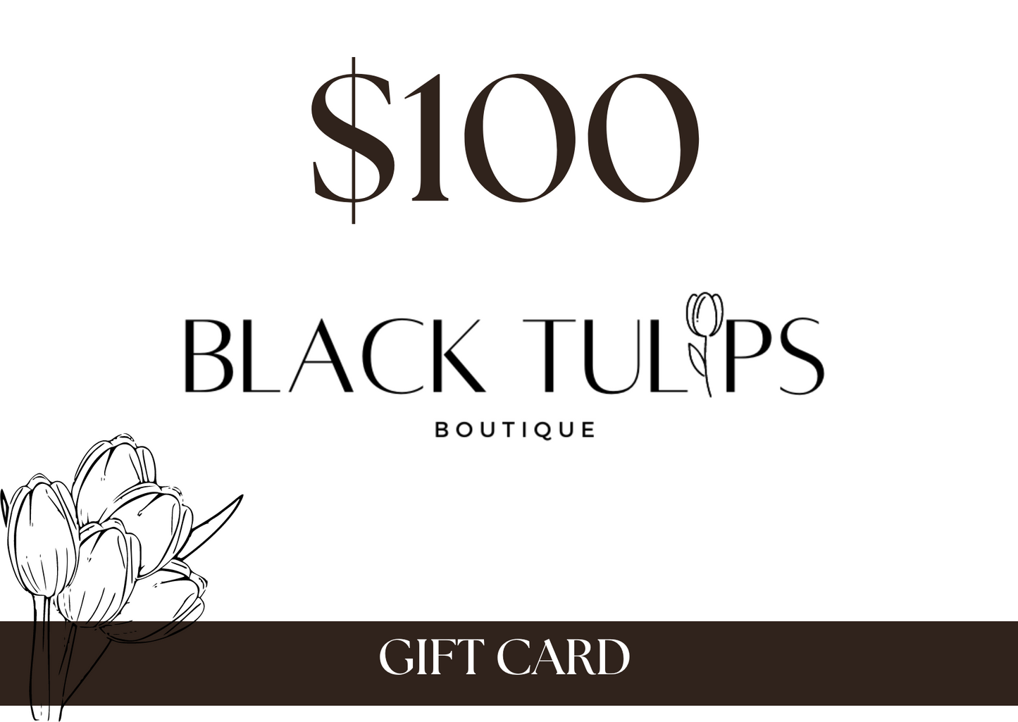Blk Tulips Gift Card
