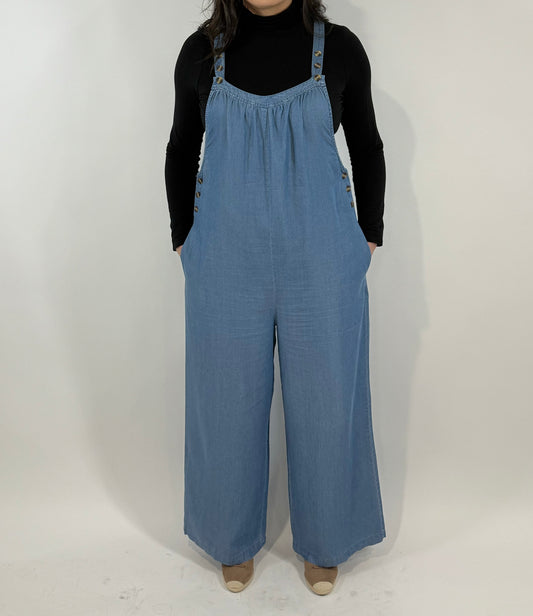 Mineral Wash Tencel Jumpsuit
