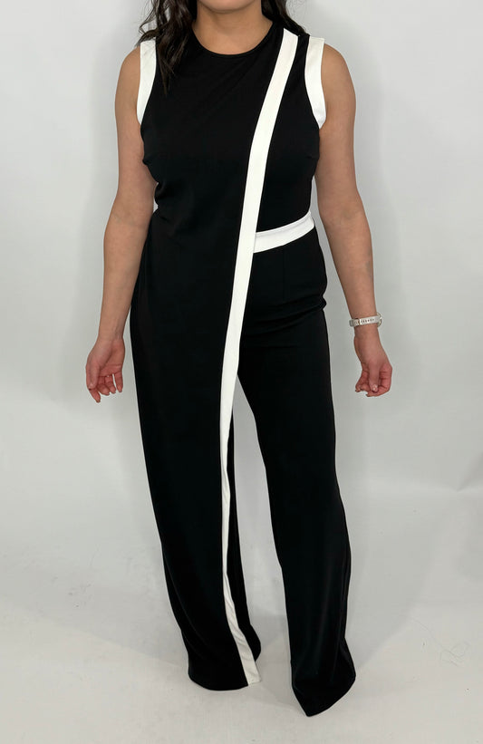 Color Combined Fashion Jumpsuit
