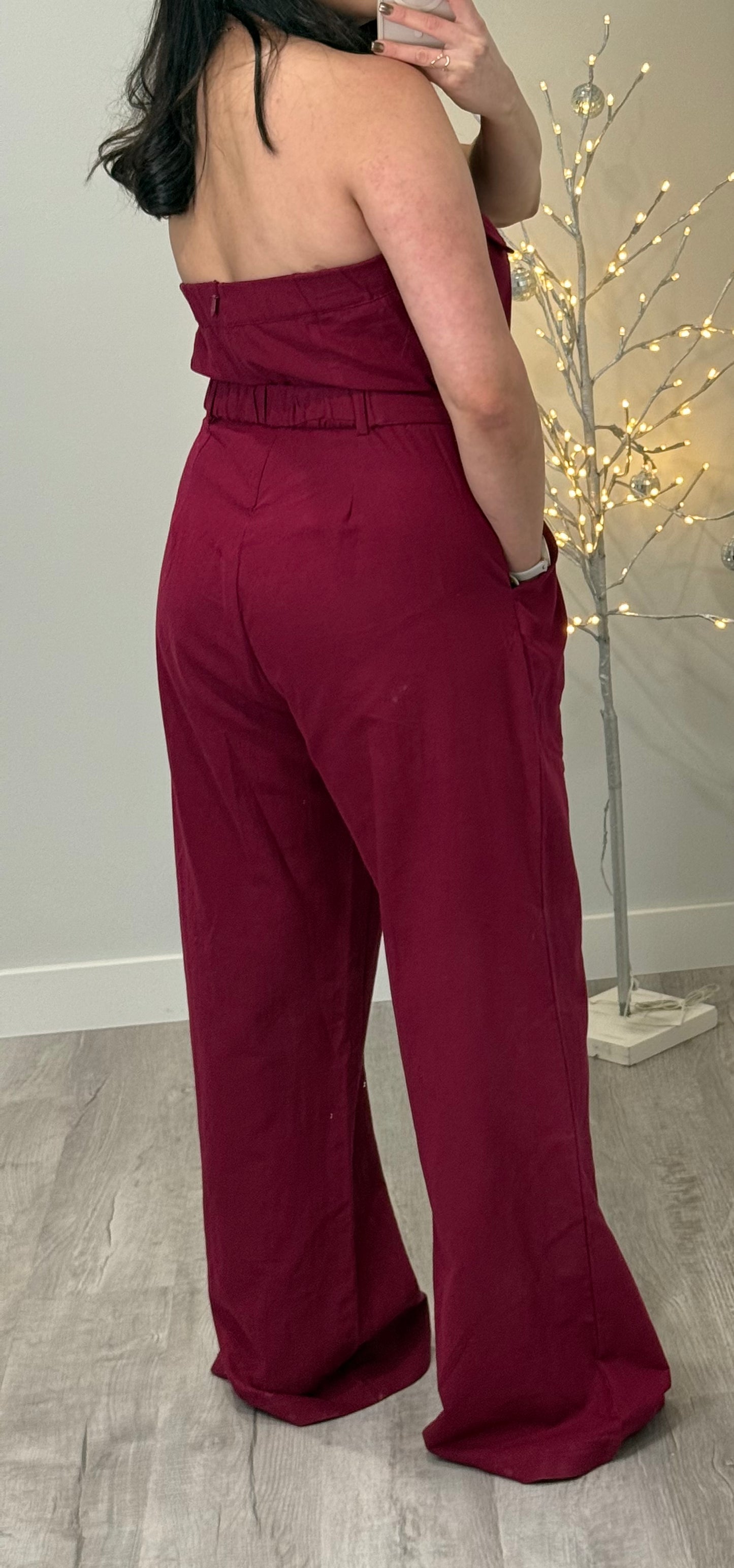 Off Shoulder Woven Jumpsuit