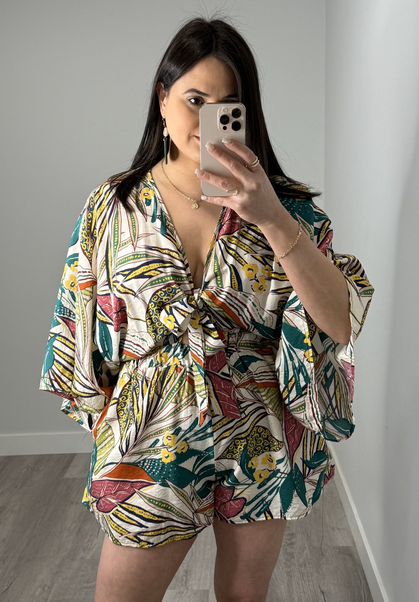 Tropical Print Romper